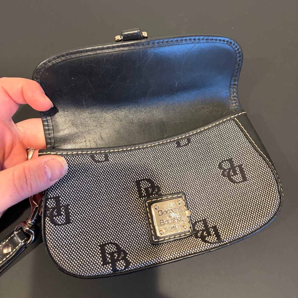 Dooney & Bourke Black and Gray Wristlet - Picture 6 of 9